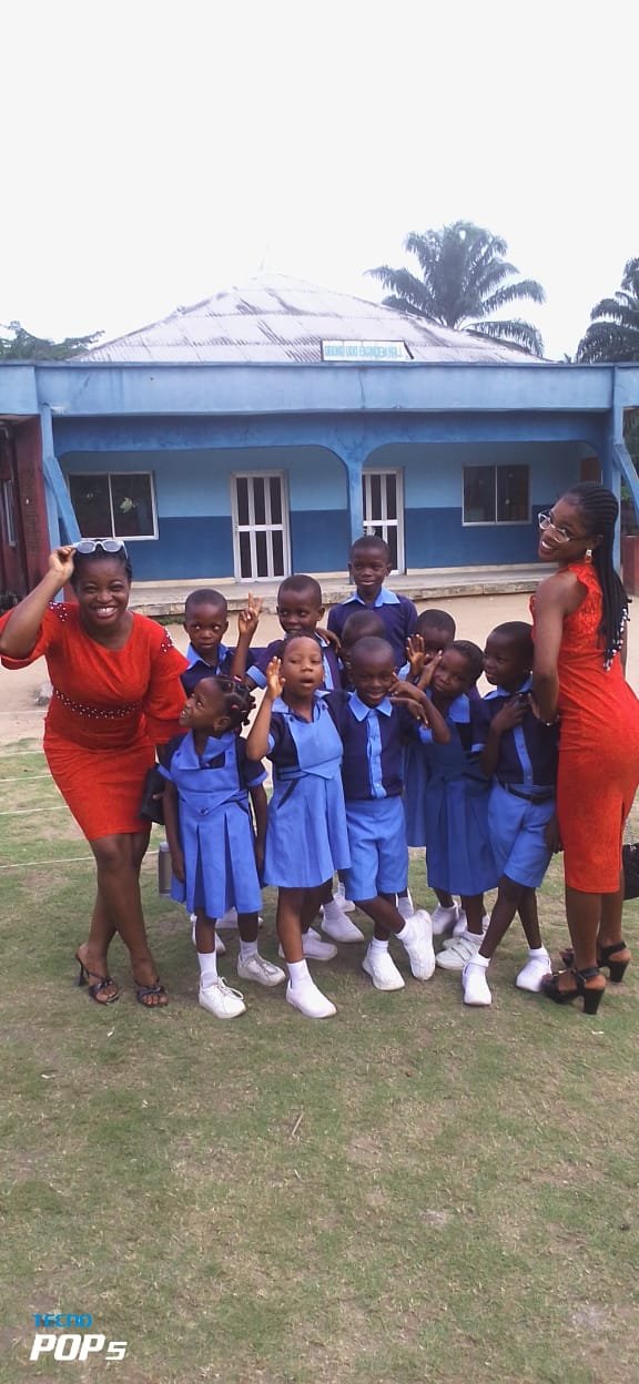 Students and teachers at Model Foundation Academy