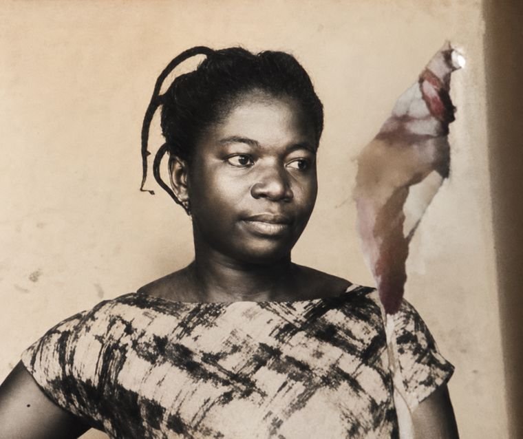 A studio portrait in her youth