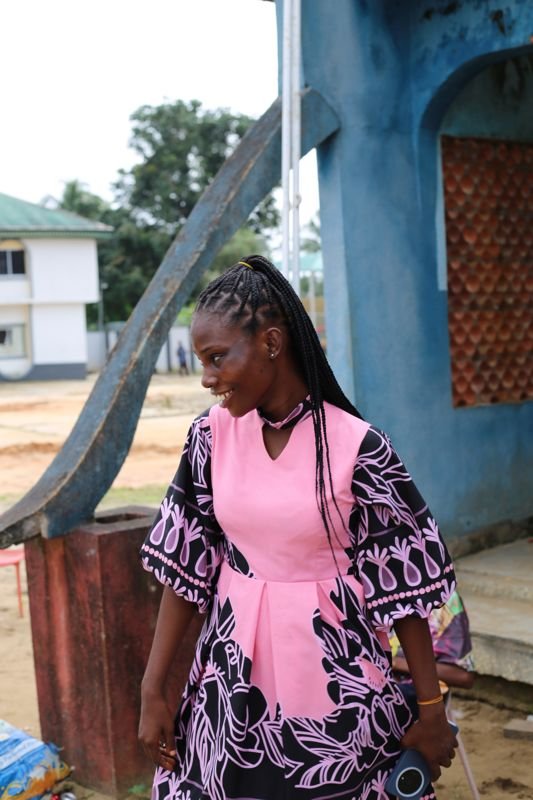 A pupil posing on Career Day